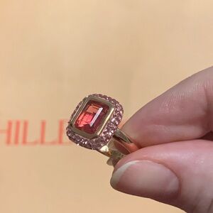 Hillberg and berk pink and rose gold cocktail ring size 6